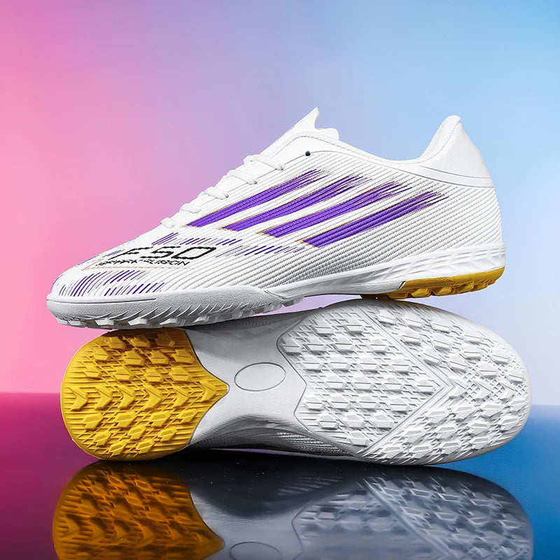 Chaussures de football pour hommes FG/AG pour terrain ferme, légères, à lacets, antidérapantes, professionnelles, pour adultes, pour la compétition en extérieur.