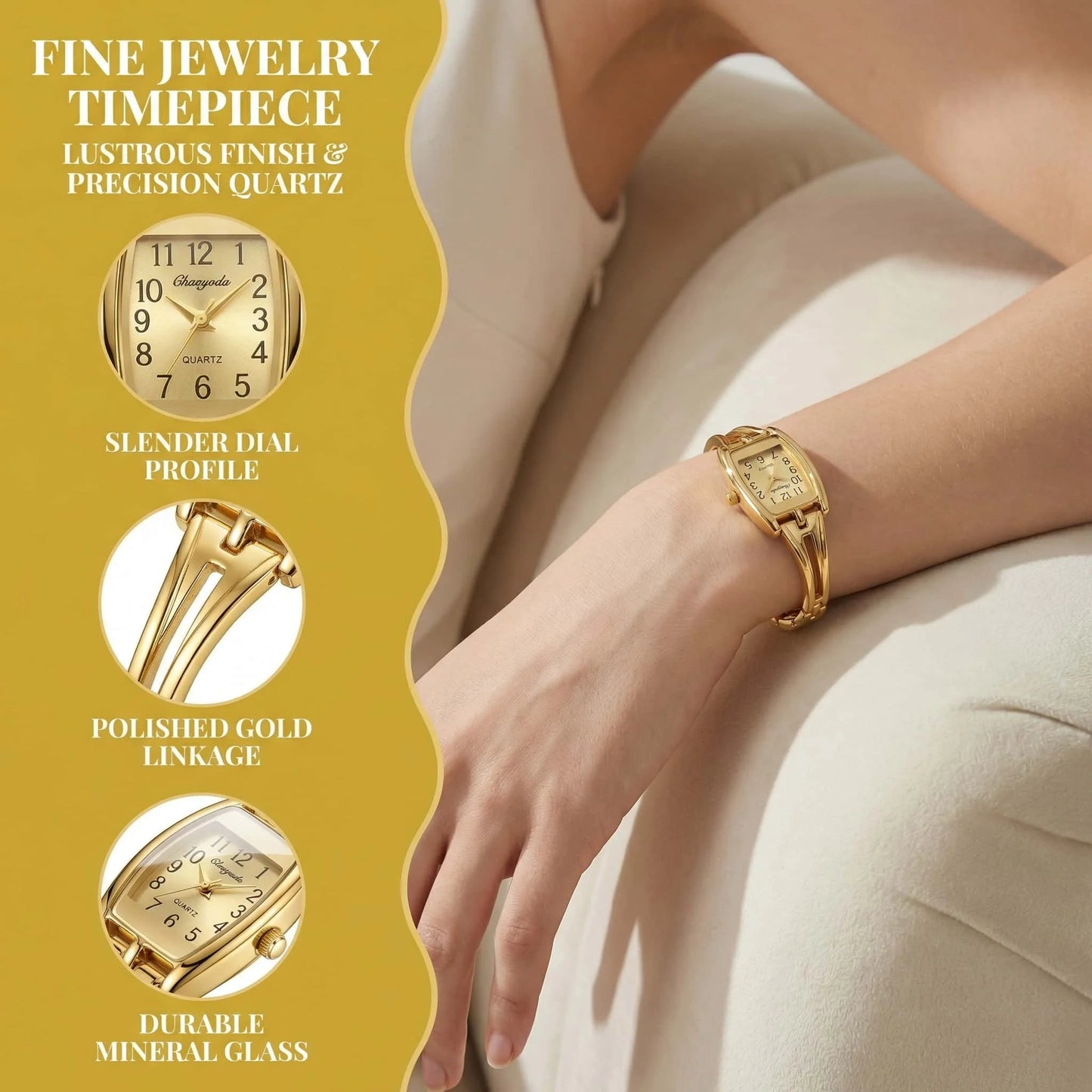 New Women's Bracelet Watch Top Brand Fashion Golden Quartz Ladies Watch Luxury Elegant Female Clock Gift for Woman Reloj Mujer