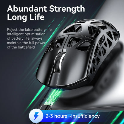 ATTACK SHARK R3 gaming miš od magnezijske legure s honeycomb dizajnom, ultra lagan 8K Hz, PAW3395 senzor, 26000 DPI, ergonomska školjka