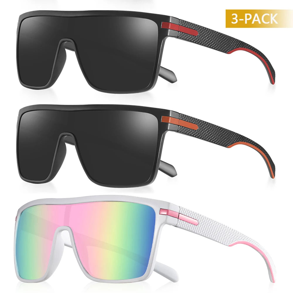 Ochelari de soare polarizați CRIXALIS pentru bărbați, pătrați, supradimensionați, antireflex, pentru șoferi, ochelari de soare cu oglindă, pentru femei, ochelari de protecție UV400, pentru bărbați