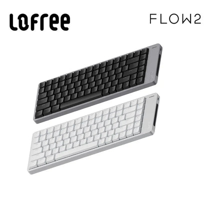 Lofree FLOW2 Mechanische Tastatur fürs Business-Büro, kabellos per Bluetooth und kabelgebunden, leiser und sanfter Klang, kompatibel, geräuscharm, Aluminiumgehäuse