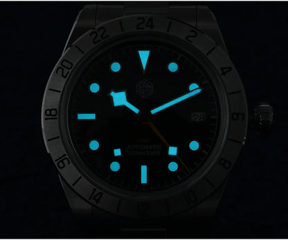 San Martin New 39mm NH34 BB GMT Automatic Mechanical Watch Sport Watch Sapphire Luminous Waterproof 100m for Men Watch SN0054