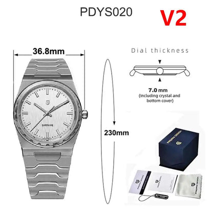 PAGANI DESIGN 2026 new ultra-thin 7mm quartz men's watch stainless steel sapphire 10Bar waterproof C3 upgrade V2 reloj hombre