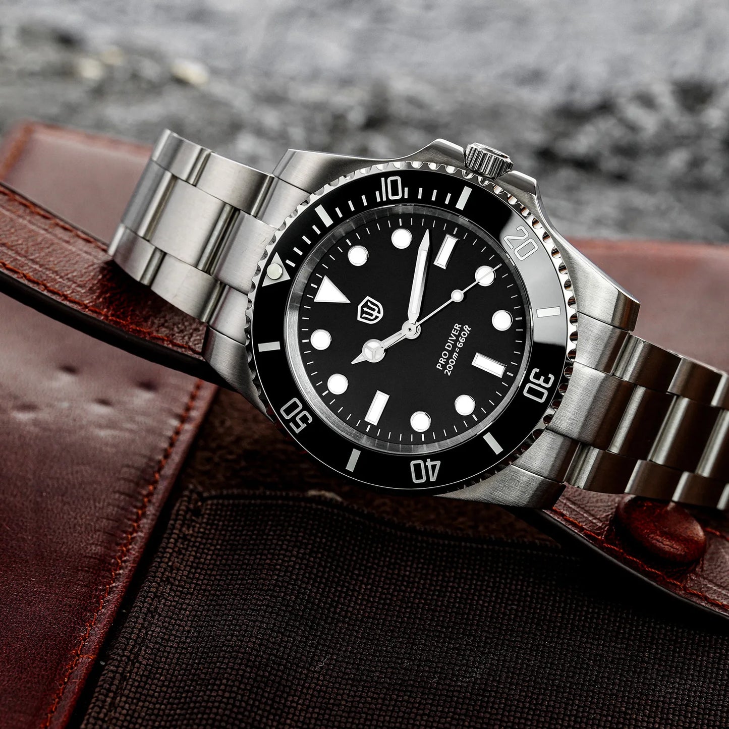 Watchdives WD1680Q V2 Men Watch VH31 Sweep Second Quartz Movement AR Sapphire Luminous BGW9 20Bar Waterproof Steel Wristwatches