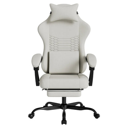 Gaming chairs, office chairs, desk chairs, and swivel chairs. Made with breathable fabric, equipped with 360° swivel casters and seats for easy movement, and featuring soft and comfortable cushions.