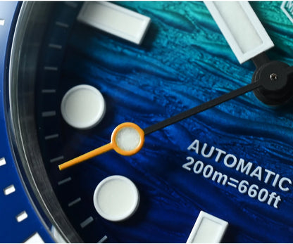 San Martin 2026 Men Diver Watch 38mm Wave Texture Dial Miyota 90S5 Automatic Mechanical Luxury Wristwatch Waterproof 200m SN0126