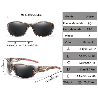 Ochelari de soare LOISRUBY cu lentile polarizate, camuflați, pentru ciclism, șofat, activități în aer liber, protecție Tacakle, sport, pescuit și alergare