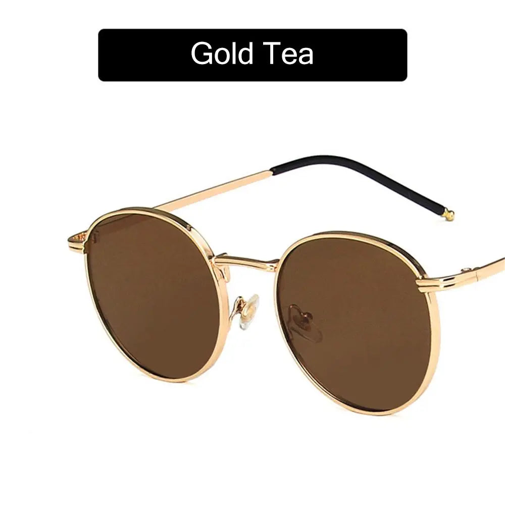 Ochelari de soare la modă pentru femei și bărbați, ochelari de soare rotunzi, ochelari pentru femei cu ramă metalică, ochelari de pescuit pentru bărbați, ochelari Hip Hop cu ramă metalică, ochelari de soare UV400