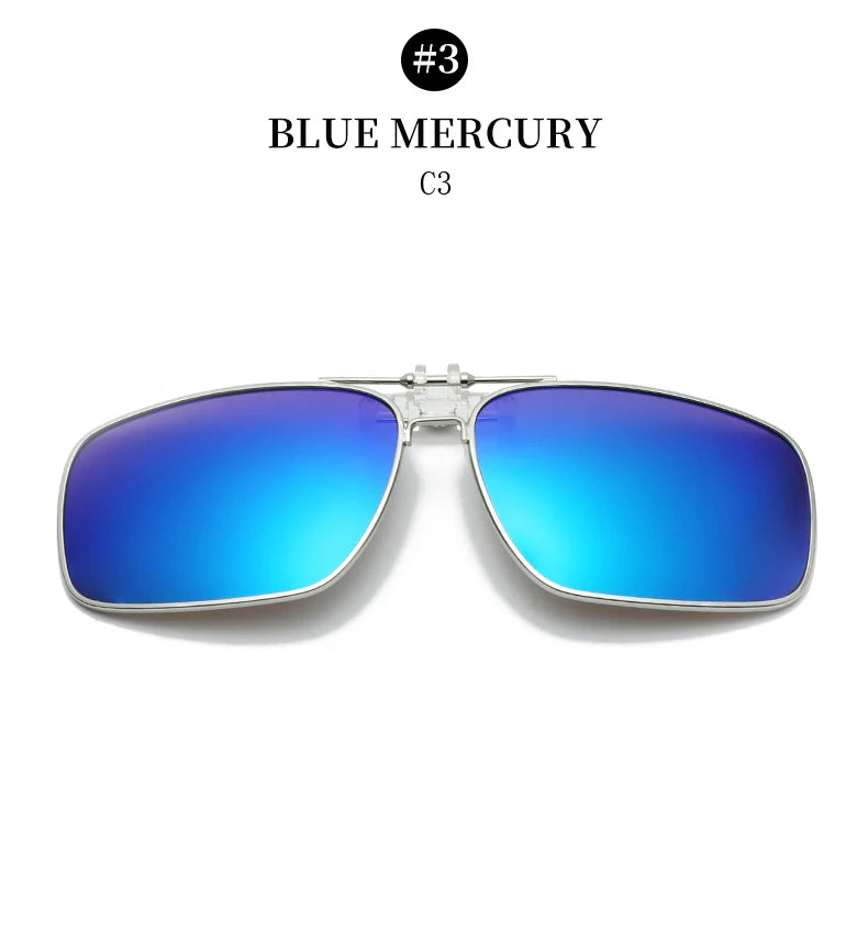 Ochelari de soare REXXAR pentru bărbați, cu clemă metalică, ochelari polarizați UV400, ochelari de soare pătrați pentru femei, cu vedere nocturnă, pentru șofat