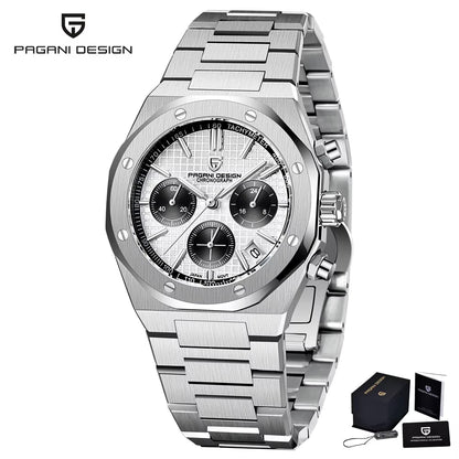 2025 PAGANI DESIGN PD1707 Mens Quartz Wristwatches 40MM Stainless Steel Sapphire Glass Waterproof Luxury Clock Gift Reloj Hombre