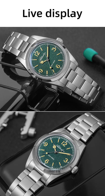 ADDIESDIVE 36mm Orologio da uomo in offerta AD2518, vetro bombato, acciaio inox 316L, impermeabile 100m, al quarzo