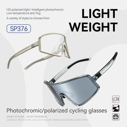 Ochelari de ciclism ROCKBROS: ochelari de soare polarizați, fotocromatici, anti-ceață, ochelari de protecție rezistenți la vânt, ochelari sportivi pentru MTB și biciclete de șosea
