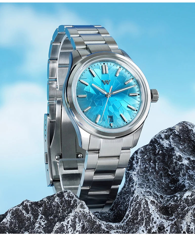 WM Watch Automatic Mechanical Men Watches NH35 Sapphire Glacier Collection 100M Water Resistant Man Welly Merck Watch WM226