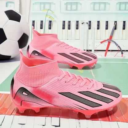 Men's New TF Football Boots Sneakers Society Turf Grass Ultralight Male Soccer Shoes Comfortable Ankle Football Shoes Futsal Fast