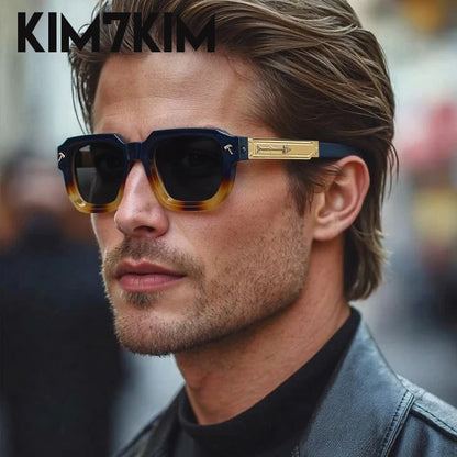 Ochelari de soare polarizați, pătrați, în stil punk, pentru bărbați, de marcă de lux, clasici, dreptunghiulari, cu protecție UV400, pentru șofat, la modă, pentru activități în aer liber
