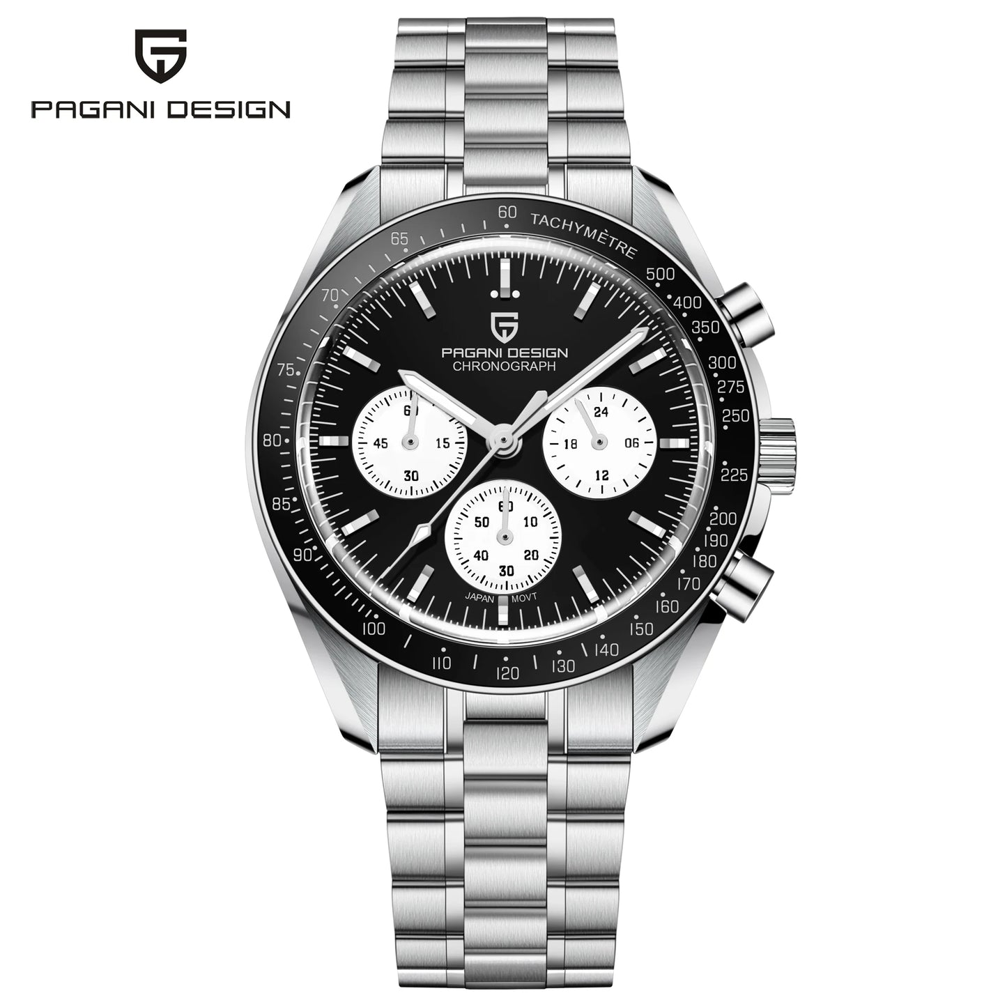 PAGANI DESIGN Moon Men's Watches Gold Luxury Quartz Watch Men Speed Sports Chronograph AR Sapphire Waterproof Luminous Man Gift