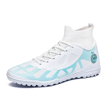 Professional Sports Football Shoes TF, Broken Nail Design, Durable Wear-Resisting Training Shoes for Teenagers, Adult High-Top Soccer Shoes