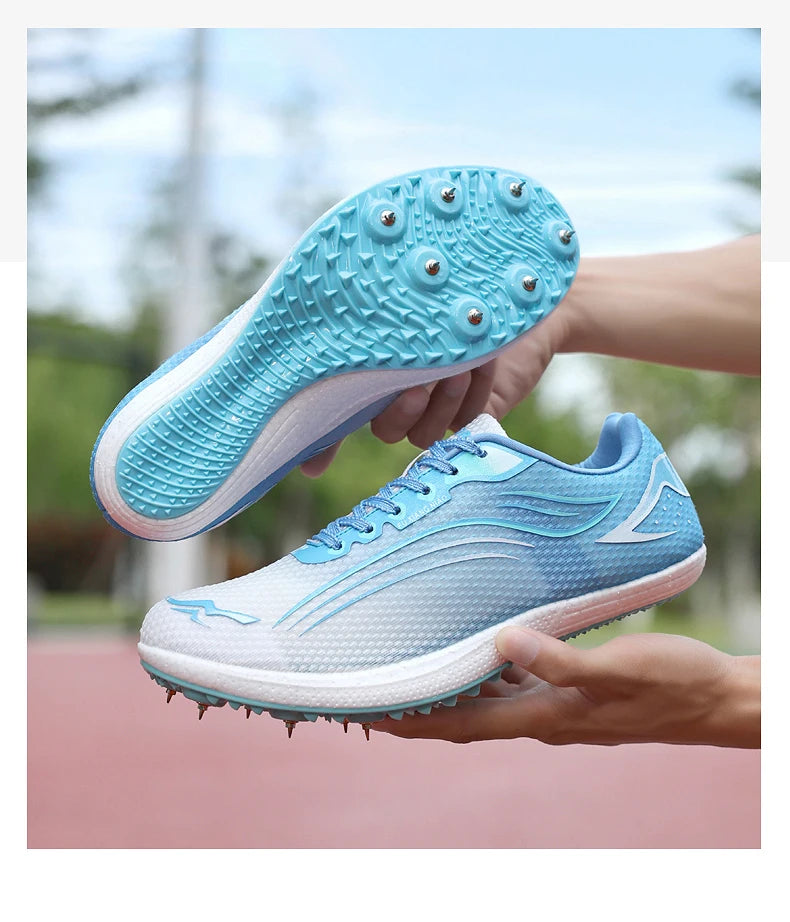 High Quality Men Women Track and Field Shoes Youth Anti Slip Sneakers Outdoor Professional Jumping Runn Shoes Student Trainers