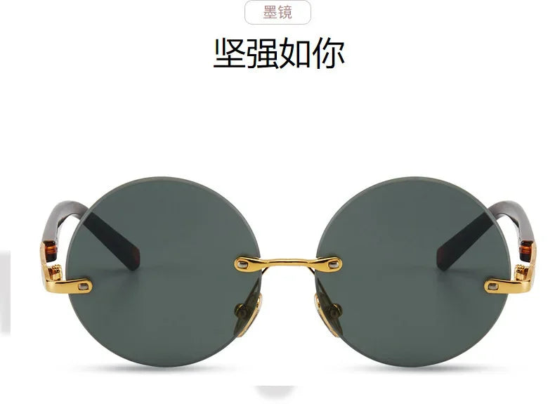Ochelari de soare din rășină pentru bărbați, fără ramă, cu protecție UV400, ochelari de protecție stilată, ochelari de soare decorativi de vară