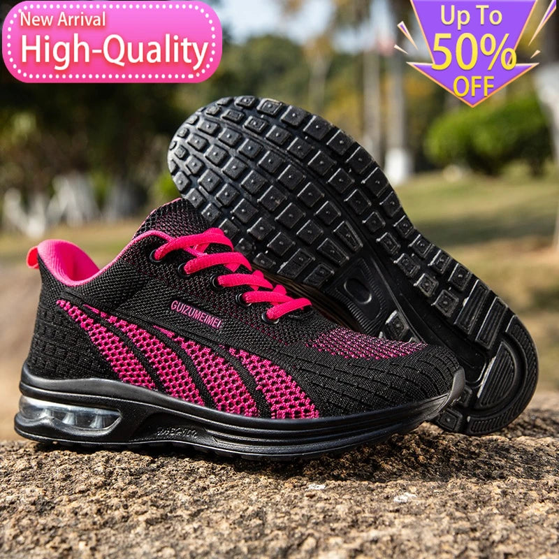 New summer rebound women's sports shoes, lightweight shock-absorbing running shoes, marathon foot protection balance walking shoes