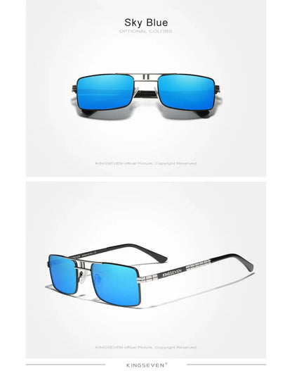 Ochelari de soare cu ramă dreptunghiulară pentru bărbați marca KINGSEVEN, cu lentile polarizate, ochelari de modă pentru șofat, protecție UV400