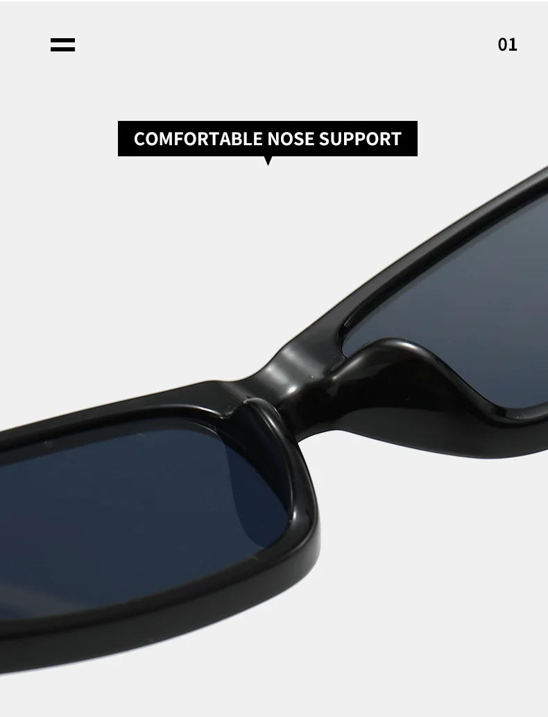 Ochelari de soare negri cu ramă îngustă în stil hip-hop, ochelari de soare retro pentru bărbați, de culoare portocaliu, UV400