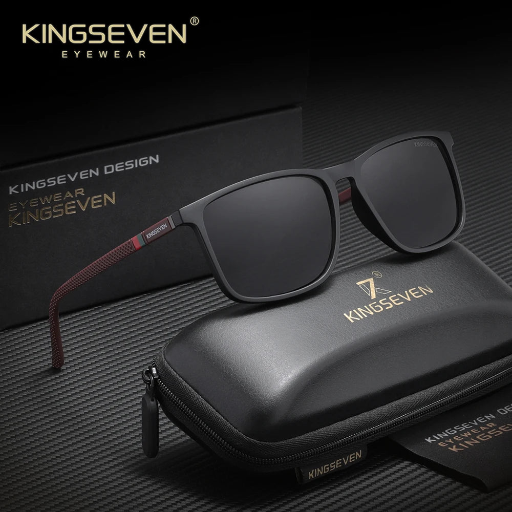 Ochelari de soare dreptunghiulari marca KINGSEVEN pentru bărbați și femei, cu lentile polarizate și protecție anti-UV400, pentru călătorii, activități în aer liber și sport