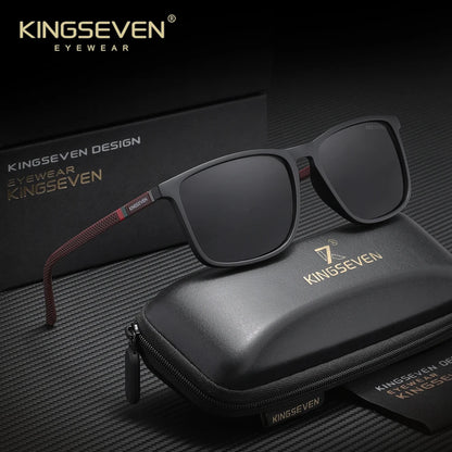 Ochelari de soare dreptunghiulari marca KINGSEVEN pentru bărbați și femei, cu lentile polarizate și protecție anti-UV400, pentru călătorii, activități în aer liber și sport