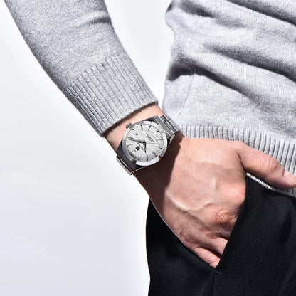 BENYAR best seller 40MM Luxury Mechanical Automatic Watch 316L Stainless Steel Waterproof Calendar Fashion SimpleWatches for Men