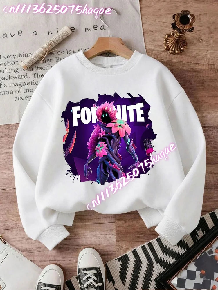 2026 Fortnites Kids Hooded Coats Anime Fortress Night Sweatshirts Game Spring Autumn Hoodies Sportwear Children Clothes Gift