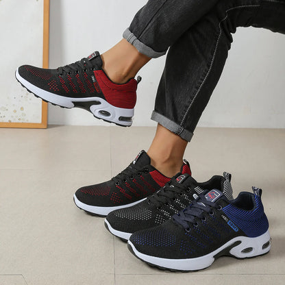 Men’s Casual Sports Shoes, Breathable Mesh Lace-Up Versatile Sports Shoes