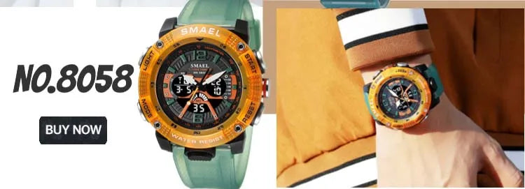 Military Watches Men Sport  Watch Waterproof Alarm Clock Dual Time Wristwatches Digital 8049B Army Watches Military