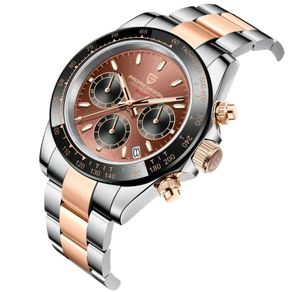 montre chronographe pour homme PAGANI DESIGN– Montre-bracelet à quartz de luxe, lumineuse et étanche.