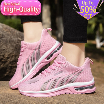 New summer rebound women's sports shoes, lightweight shock-absorbing running shoes, marathon foot protection balance walking shoes