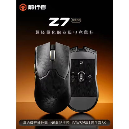 EWEADN Z7 Carbon Fiber Kabellose Maus Paw3950 Dual 8k Leichte mittelgroße ergonomische Esports-Gaming-Maus für FPS PC-Zubehör