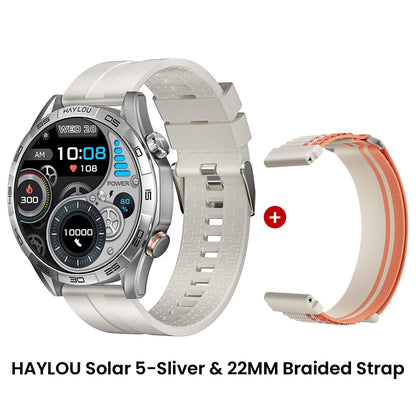 HAYLOU Solar 5 Voice Calling Smartwatch 1.58'' AMOLED Display 60Hz Smart Watch 24H Health Monitoring Sports Smartwatch for Men