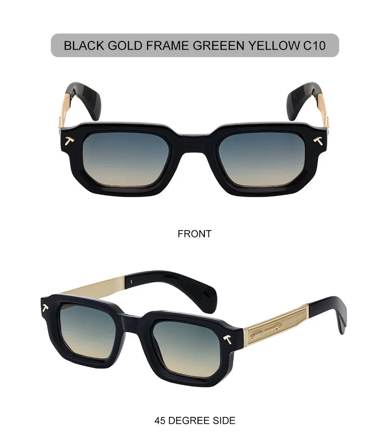 Ochelari de soare polarizați, pătrați, în stil punk, pentru bărbați, de marcă de lux, clasici, dreptunghiulari, cu protecție UV400, pentru șofat, la modă, pentru activități în aer liber