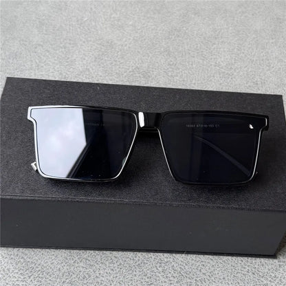Vazrobe 160 mm Ochelari de soare supradimensionați pentru bărbați, polarizați, negri, unisex, cu ramă mare și groasă, mărime XXL