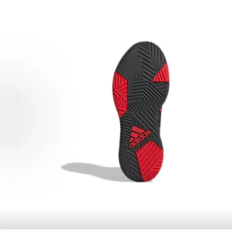 Chaussures de basketball adidas OwnTheGame pour hommes, noir, blanc, rouge, H00471