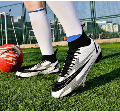 2025 New Long Nail Large Size Football Shoes Teenager Ankle Anti slip Training Latest Sneakers FG/TF Soccer Shoes