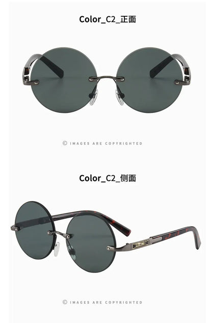 Ochelari de soare din rășină pentru bărbați, fără ramă, cu protecție UV400, ochelari de protecție stilată, ochelari de soare decorativi de vară