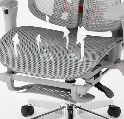 Chaise de bureau ergonomique pour ordinateur, base en alliage d'aluminium robuste, pour poste de travail à domicile, chaise de jeu pour ordinateur