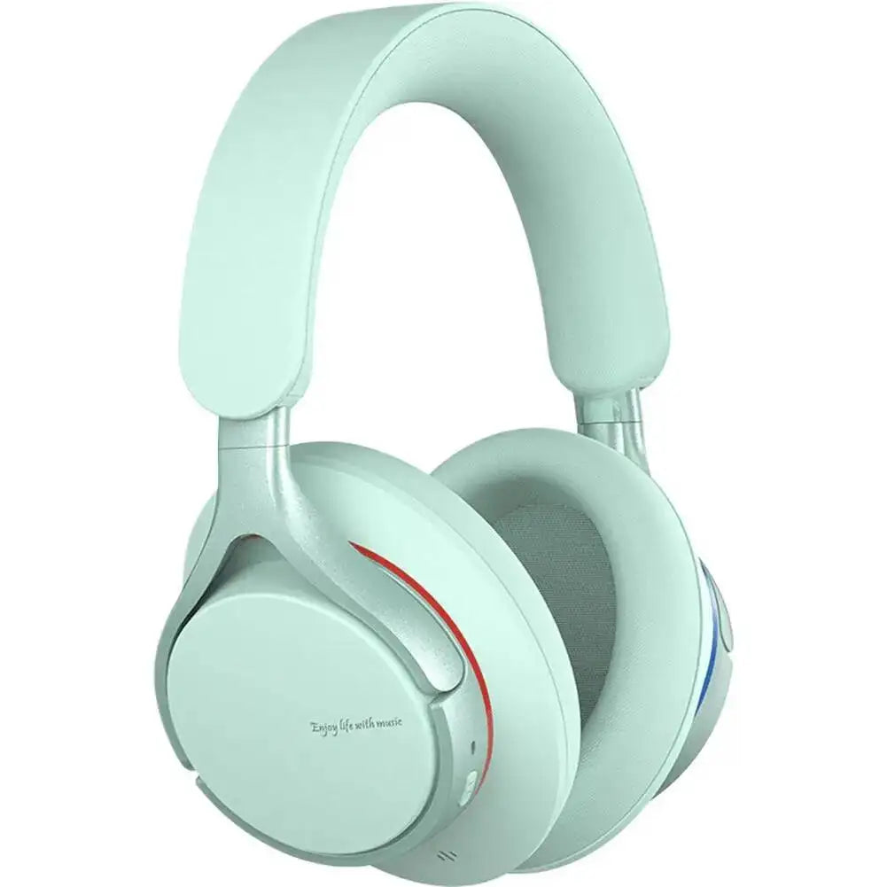 Casque Bluetooth 6.0 à montage sur tête, ultra-basse, avec bouton, autonomie de 50h, sans fil, pour gamer, musique, suppression active du bruit (ANC)