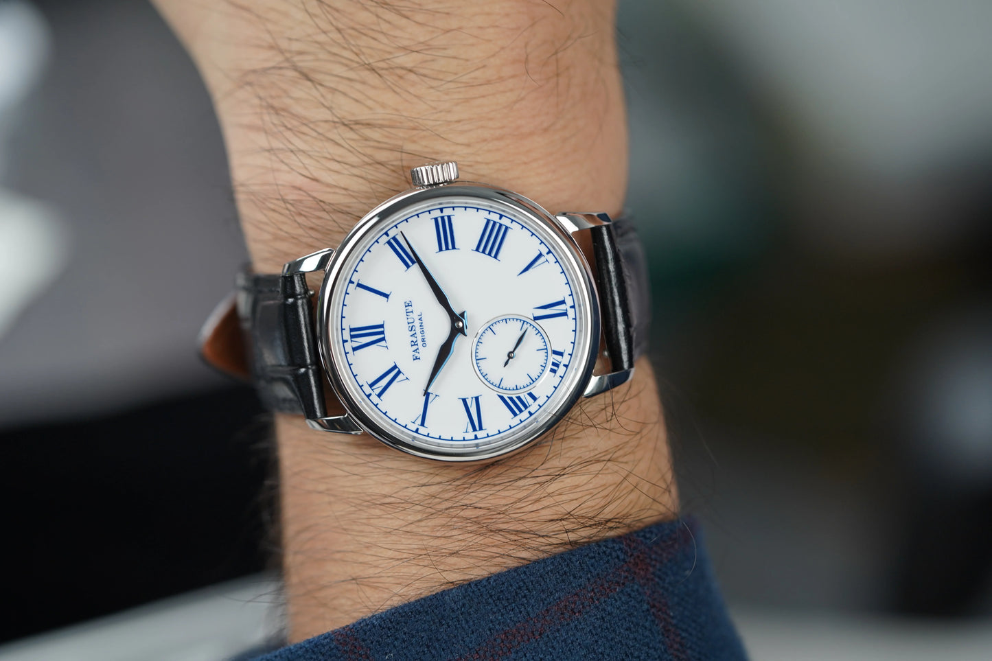 FARASUTE New 39mm Manual Customized Mechanical Movement Watch Men Casual Power Reserve 80 hours Sapphire Wristwatch reloj hombre