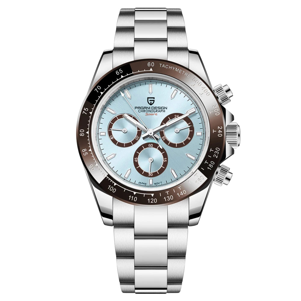 montre chronographe pour homme PAGANI DESIGN– Montre-bracelet à quartz de luxe, lumineuse et étanche.