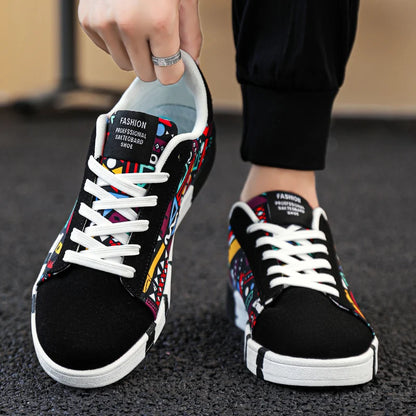 YRZL skateschoenen voor heren, canvas sneakers, casual ademende wandelschoenen, lichtgewicht platte herenschoenen, streetwear trend sportschoenen