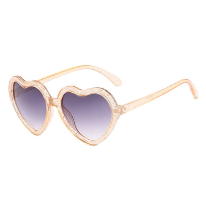 Ochelari de soare eleganți pentru copii, roz trandafiriu, cu inimioare, protecție UV400, ramă reglabilă, pentru băieți, fete, bebeluși și copii mici de 0-12 ani