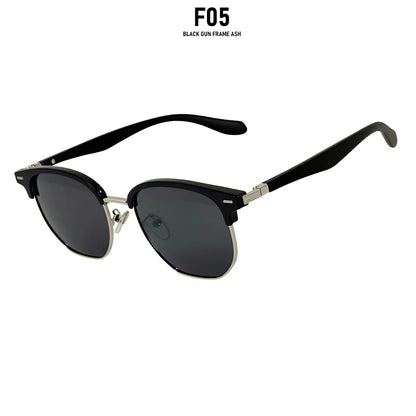 Ochelari de soare polarizați pentru bărbați, lentile semi-fără ramă, ochelari de soare vintage retro pentru femei, ochelari de soare la modă pentru vacanță, Gafas De Sol Hombre