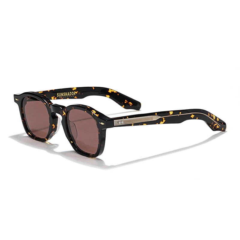 Ochelari de soare rotunzi de înaltă calitate, cu ramă din acetat, în nuanță de carapace de broască țestoasă, realizați manual, de designer, pentru bărbați și femei, pentru plajă, cu protecție UV400, care pot fi personalizați prin gravură