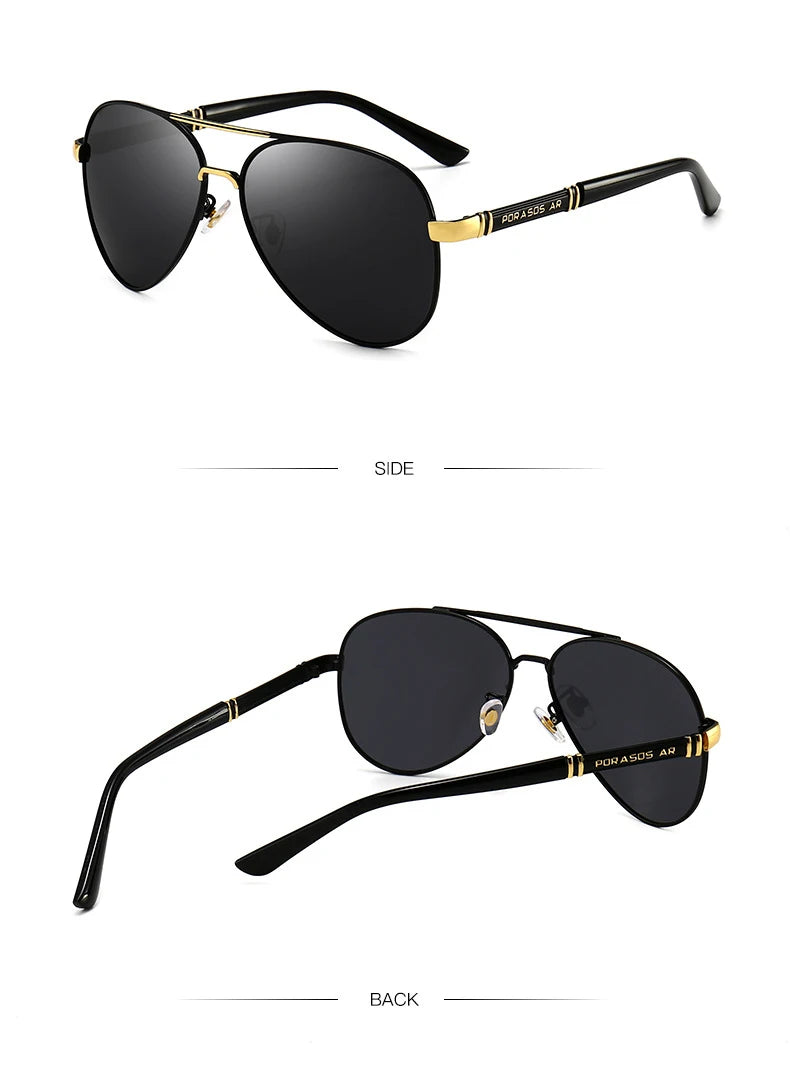 Ochelari de soare clasici Big Pilot pentru bărbați și femei, de lux, din metal, negri, de aviație, ochelari de soare pentru bărbați, la modă, pentru condus și vacanță, UV400, ochelari de protecție